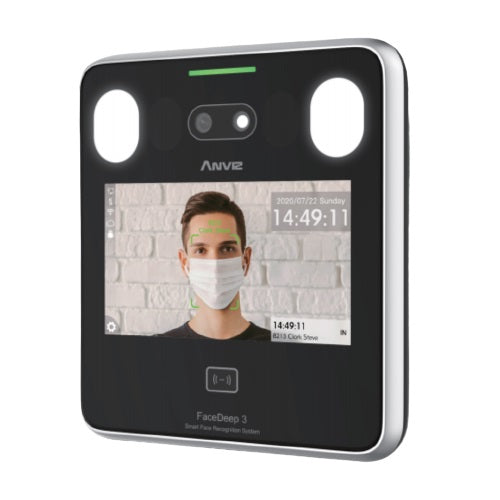 Control de Acceso Biométrico Anviz AN-FACEDEEP3 - Reconocimiento facial con cubre boca, Soporta Hasta 6000 usuarios, 6, 000 RFID y 10, 000 registros. Control de Acceso Biométrico Anviz AN-FACEDEEP3 - Reconocimiento facial con cubre boca, Soporta Hasta 6000 usuarios, 6, 000 RFID y 10, 000 registros.